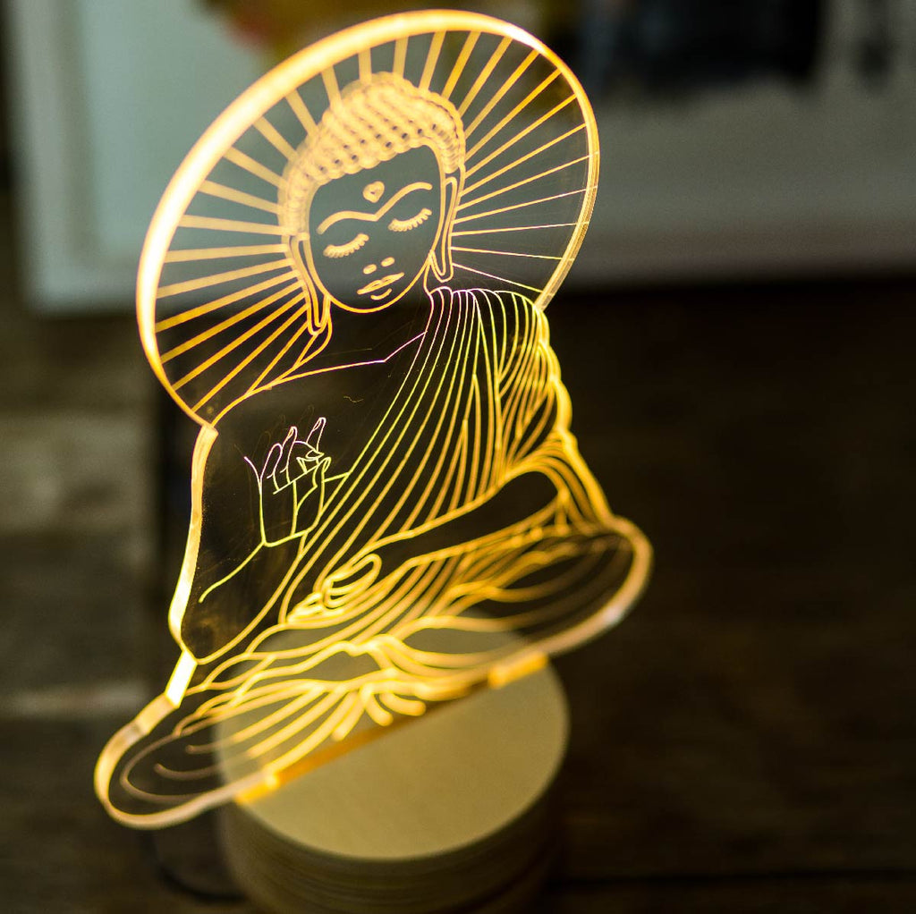 מנורת לד בודהה